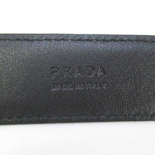 プラダ PRADA 2C 2114 プレーンベルト 36/90 黒系 ブラック