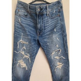 アメリカンイーグル(American Eagle)のアメリカンイーグル　デニムパンツ　ダメージジーンズ(デニム/ジーンズ)