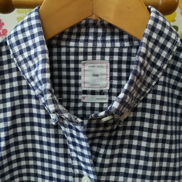 GAP ギャップ (M) チェックシャツ 七分袖 - トップス