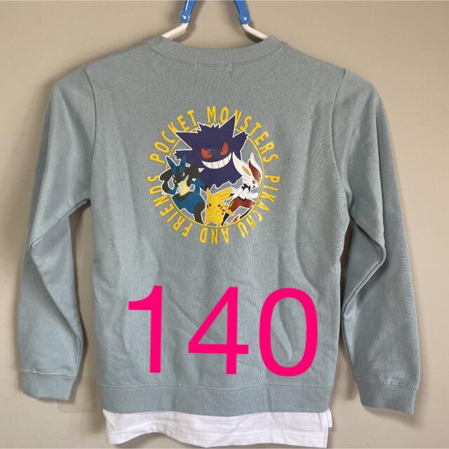 ポケモン - ポケモン ゲンガー ピカチュウ トレーナー ロンT 140 薄手 重ね着風の通販 by DEEP|ポケモンならラクマ