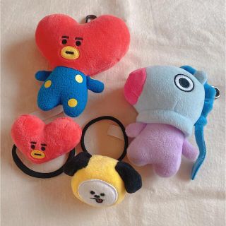 BT21 ぬいぐるみ、ヘアゴムセット(キャラクターグッズ)