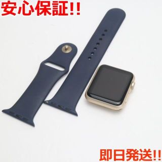 アップル(Apple)の美品 Apple Watch 42mm ゴールド ミッドナイトブルー (その他)