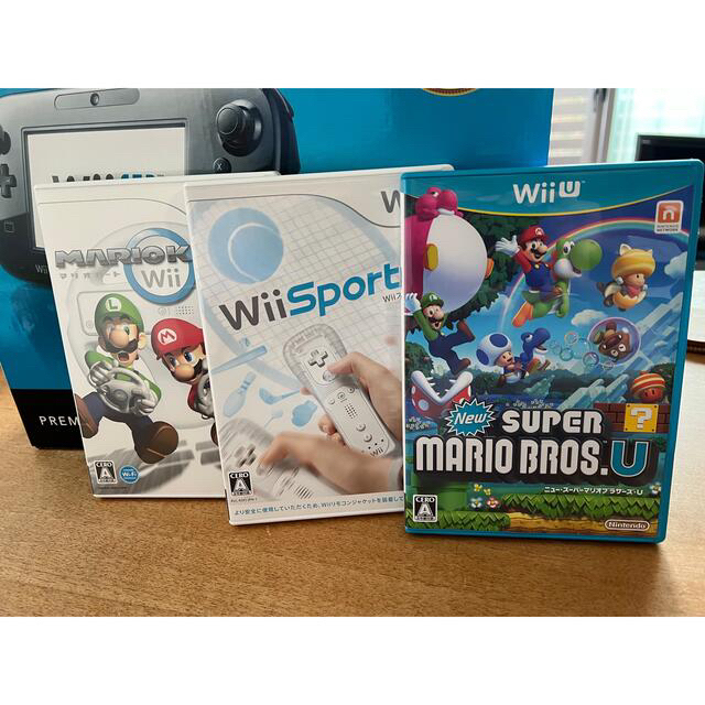Wii Uプレミアムセット＋ソフトとコントローラ※電源ケーブル難あり 2