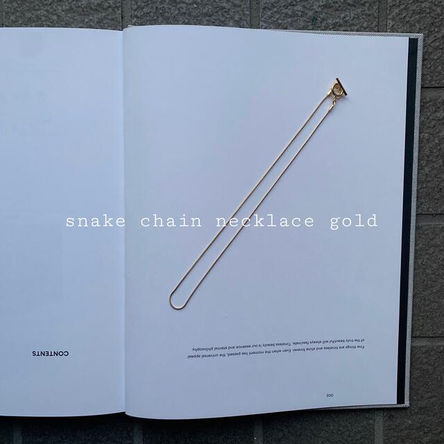 Ameri VINTAGE(アメリヴィンテージ)の再入荷　snake chain necklace gold レディースのアクセサリー(ネックレス)の商品写真