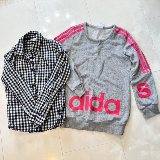 adidas(アディダス)の【140】格安！オールシーズン　まとめ売り　女児　ブランドあり　135〜150 キッズ/ベビー/マタニティのキッズ服女の子用(90cm~)(Tシャツ/カットソー)の商品写真