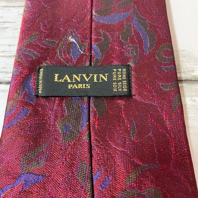 LANVIN(ランバン)の美品　LANVIN ランバン　ネクタイ　花柄　ゴブラン　総柄　シルク　フランス製 メンズのファッション小物(ネクタイ)の商品写真