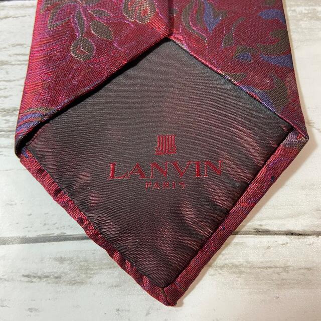 LANVIN(ランバン)の美品　LANVIN ランバン　ネクタイ　花柄　ゴブラン　総柄　シルク　フランス製 メンズのファッション小物(ネクタイ)の商品写真