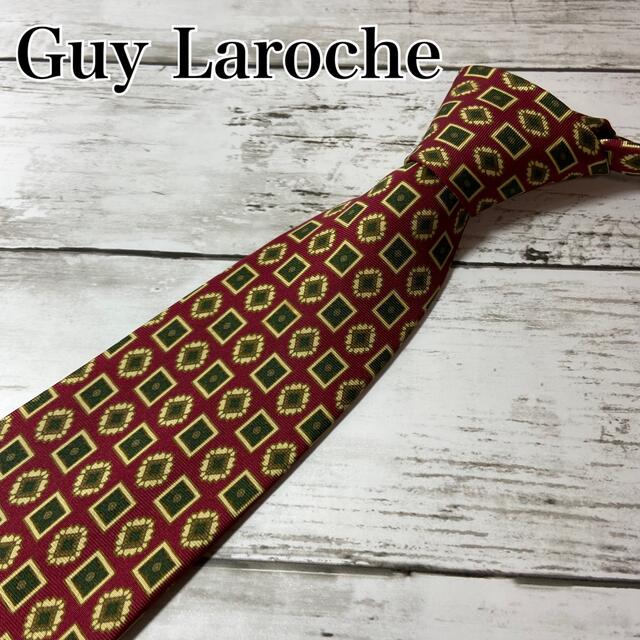 Guy Laroche Guy Laroche ギラロッシュ ネクタイ 総柄 スクエア シルクの通販 by hal0822 J48 GuyLaroche ギラロッシュ ネクタイ