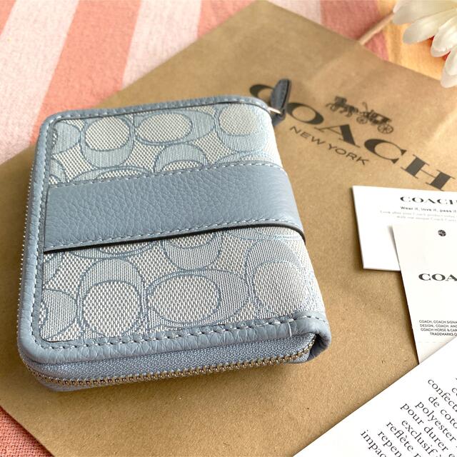 COACH - COACHコーチ♡最新作シグネチャーパステルカラー２つ折り財布