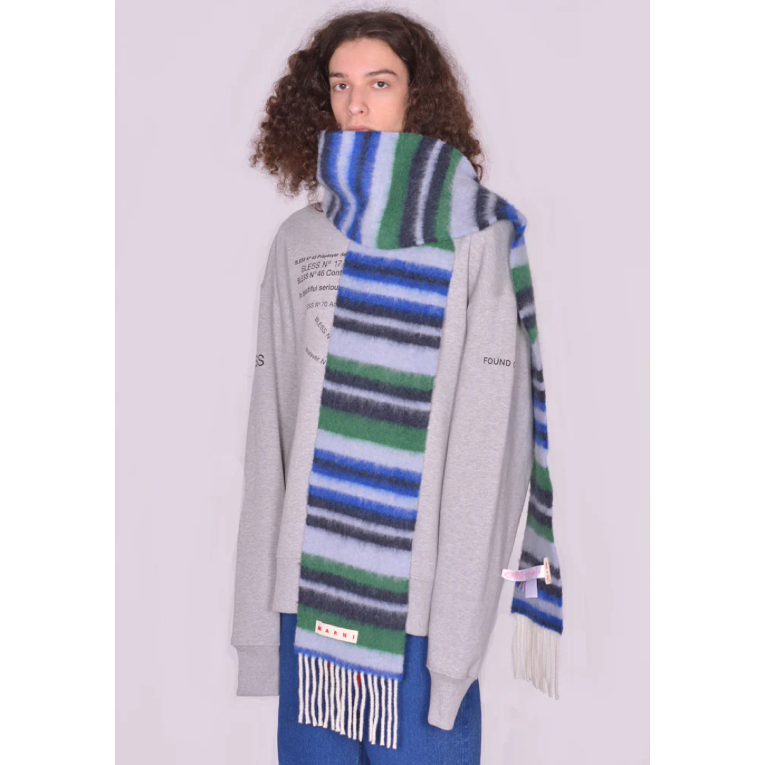 Marni(マルニ)の新品　MARNI 23ss STRIPED BRUSHED WOOL SCARF メンズのファッション小物(マフラー)の商品写真