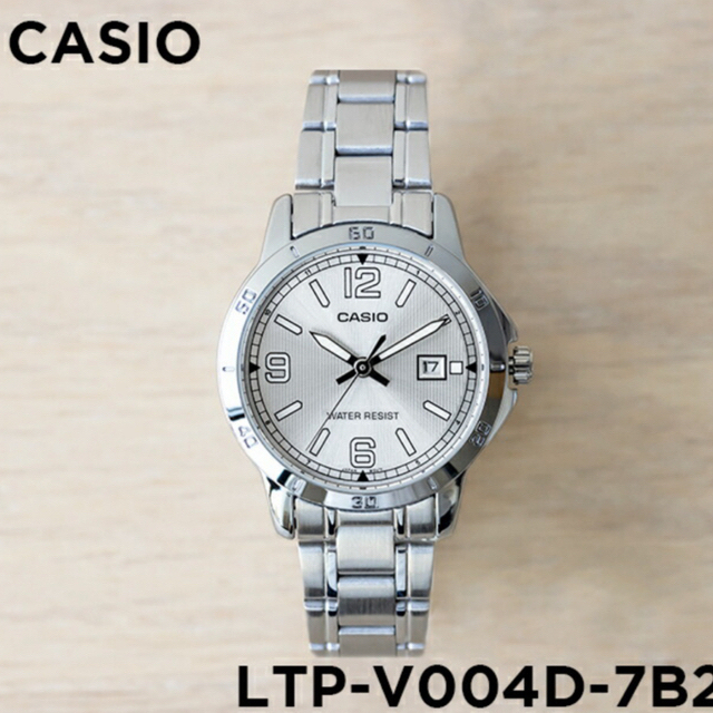 CASIO(カシオ)のCASIO レディース　シルバー　チープカシオ LTP-V004D-7B2 メンズの時計(腕時計(アナログ))の商品写真