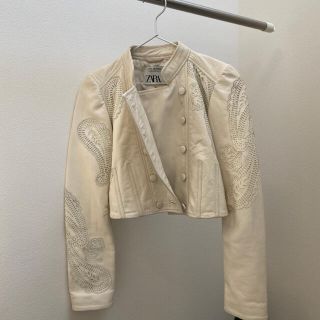 ザラ(ZARA)のZARA フェイクレザージャケット(ライダースジャケット)