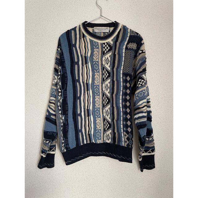 【vintage】blue knit