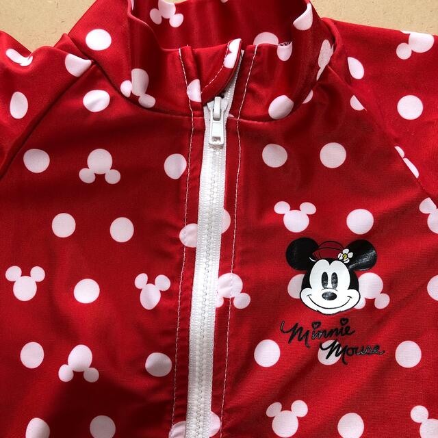 Disney(ディズニー)のミニーちゃん　ラッシュガード　赤　ディズニー　100 キッズ/ベビー/マタニティのキッズ服女の子用(90cm~)(水着)の商品写真