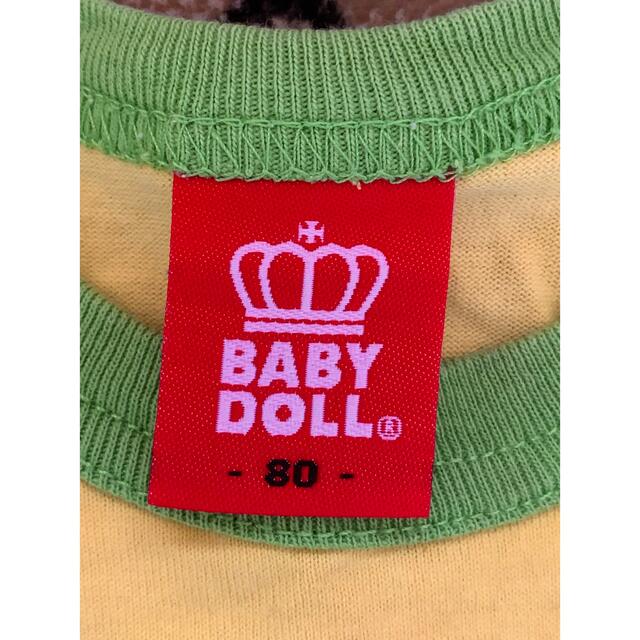 BABYDOLL(ベビードール)のベビードール Tシャツ 90cm 黄色グリーン文字 キッズ/ベビー/マタニティのキッズ服男の子用(90cm~)(Tシャツ/カットソー)の商品写真