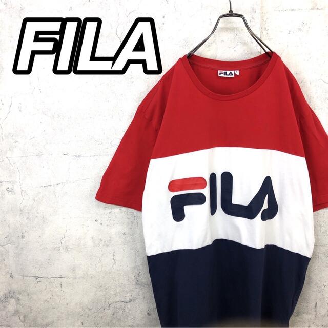 FILA(フィラ)の希少 90s フィラ Tシャツ ビッグプリント  メンズのトップス(Tシャツ/カットソー(半袖/袖なし))の商品写真