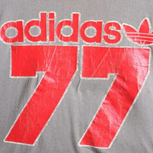 adidas(アディダス)の80's USA製 ■ アディダス 袖 3ライン トレフォイル 両面 プリント  メンズのトップス(Tシャツ/カットソー(半袖/袖なし))の商品写真