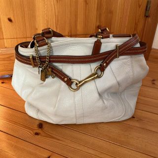 コーチ(COACH)のnobu様専用　美品　レザー　ホワイト(トートバッグ)