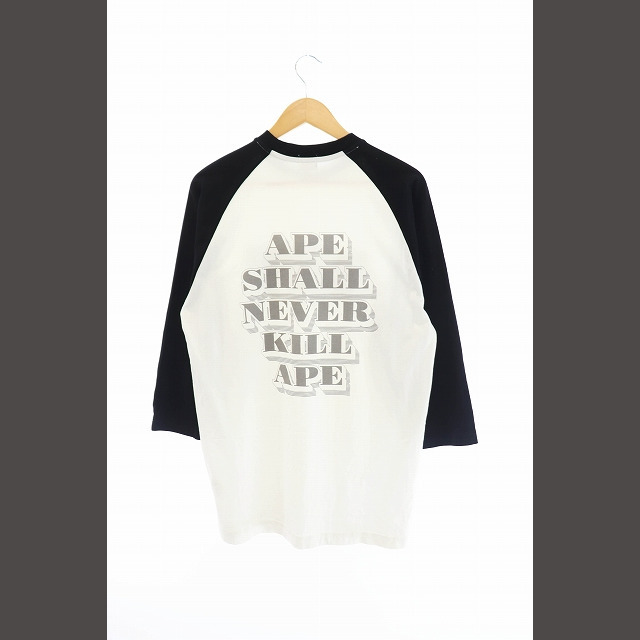 A BATHING APE(アベイシングエイプ)のアベイシングエイプ A BATHING APE KISSロゴ ラグラン Tシャツ メンズのトップス(Tシャツ/カットソー(半袖/袖なし))の商品写真