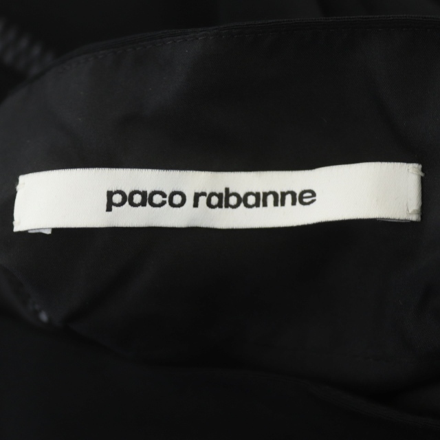 paco rabanne(パコラバンヌ)のパコ ラバンヌ paco rabanne ノースリーブワンピース ミニ 36 黒 レディースのワンピース(ミニワンピース)の商品写真
