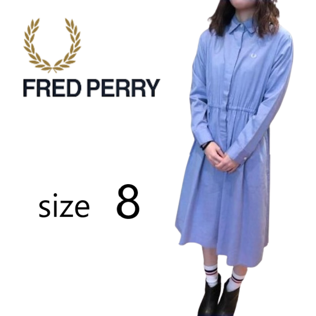 約107㎝袖丈【美品】19SS フレッドペリー FRED PERRY シャツ ワンピース 8