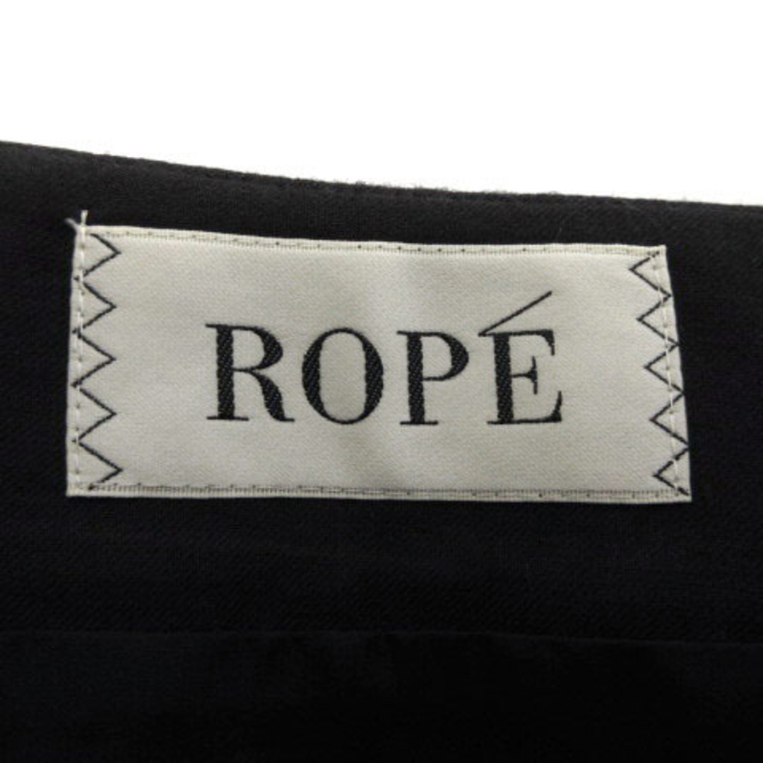 ROPE’(ロペ)のロペ ROPE スカート 台形 ひざ丈 ツイード フリンジ 黒 白 38 レディースのスカート(ひざ丈スカート)の商品写真