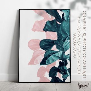 ☆インテリアアートポスター/A3/blush pink leaf【003】(アート/写真)
