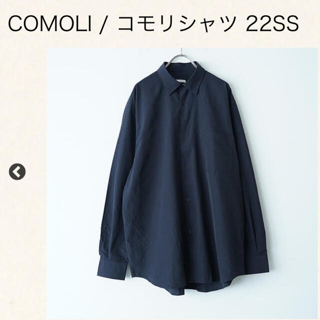 markawarecomoliシャツ22SSネイビーサイズ4