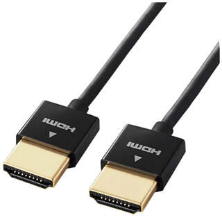 エレコム HDMI ケーブル 1m 4K × 2K対応 スーパースリム ブラック(映像用ケーブル)