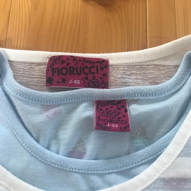Fiorucci(フィオルッチ)のFLORUCCI ハート柄Tシャツ二枚セット キッズ/ベビー/マタニティのキッズ服女の子用(90cm~)(Tシャツ/カットソー)の商品写真