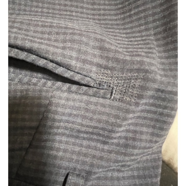 PERSON'S(パーソンズ)の夏用スーツセットアップ　パーソンズ　person's 紺　チェック　M メンズのスーツ(セットアップ)の商品写真