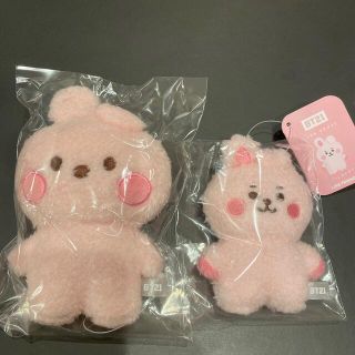 ビーティーイシビル(BT21)のBT21COOKYたっとんバディぬいぐるみS＆ピンクたっとん マスコット(キャラクターグッズ)