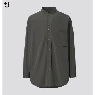 UNIQLOU　2023AW　ブロードオーバーサイズシャツ（長袖）M　オリーブ