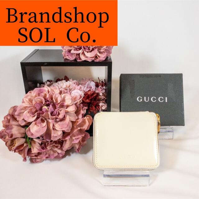 Gucci(グッチ)のGUCCI グッチ　バンブー　コインケース　白 レディースのファッション小物(コインケース)の商品写真