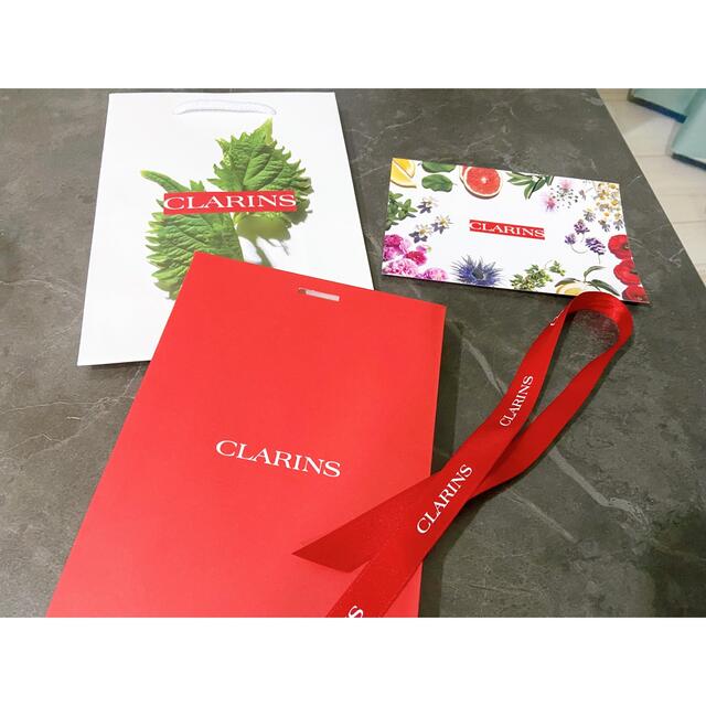 CLARINS(クラランス)のクラランス CLARINS ギフトバッグ 紙袋 メッセージカード レディースのバッグ(ショップ袋)の商品写真