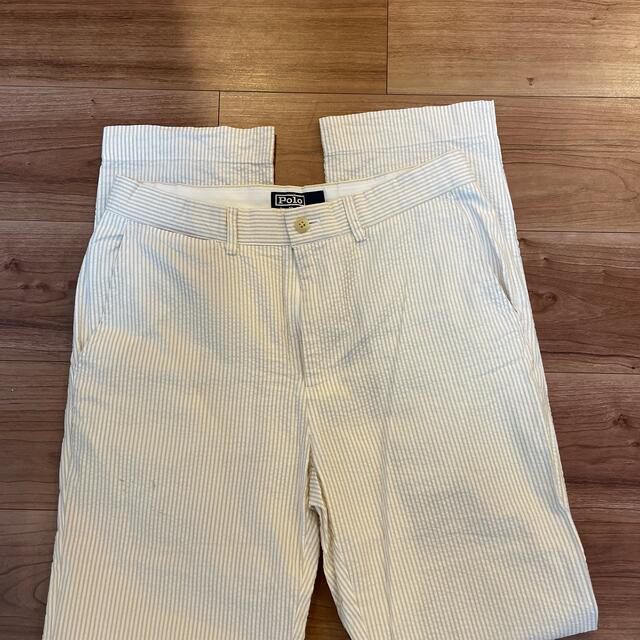 POLO RALPH LAUREN(ポロラルフローレン)のラルフローレン　シアサッカーパンツ　size:30 POLO 白 メンズのパンツ(チノパン)の商品写真