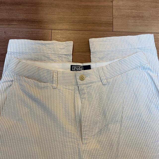 POLO RALPH LAUREN(ポロラルフローレン)のラルフローレン　シアサッカーパンツ　size:30 POLO 白 メンズのパンツ(チノパン)の商品写真