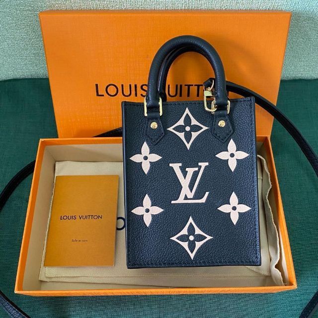 LOUIS VUITTON プチノエ ストライプ巾着ショルダーバッグ モノグラム