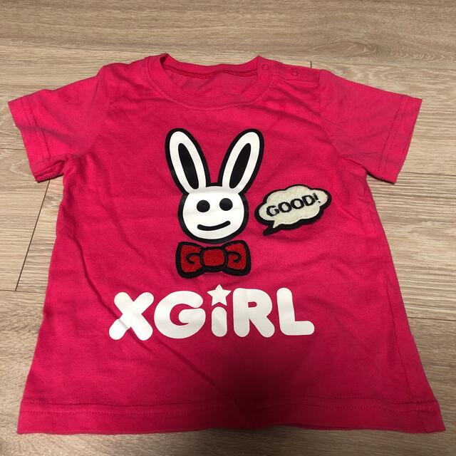 X-girl(エックスガール)の(美品) X-girl Tシャツ 3T(95cm) キッズ/ベビー/マタニティのキッズ服女の子用(90cm~)(Tシャツ/カットソー)の商品写真