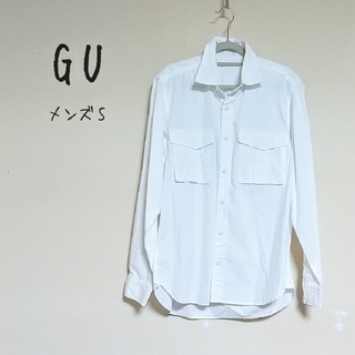 ジーユー(GU)のシャツ ブラウス 長袖 ミリタリー風 白 薄手 春夏(シャツ)