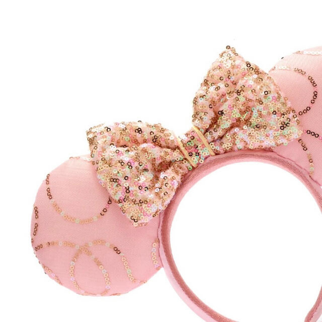 Disney(ディズニー)の【SALE！】日本未発売 ディズニー カチューシャ スパンコール ピンク レディースのヘアアクセサリー(カチューシャ)の商品写真