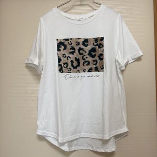 専用★最終値下げ★新品★ROSIEE★レオパード柄プリントTシャツ★白(Tシャツ(半袖/袖なし))