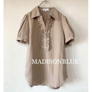 マディソンブルー(MADISONBLUE)の新品未使用✨MADISONBLUE パフスリーブリネンブラウス(シャツ/ブラウス(半袖/袖なし))