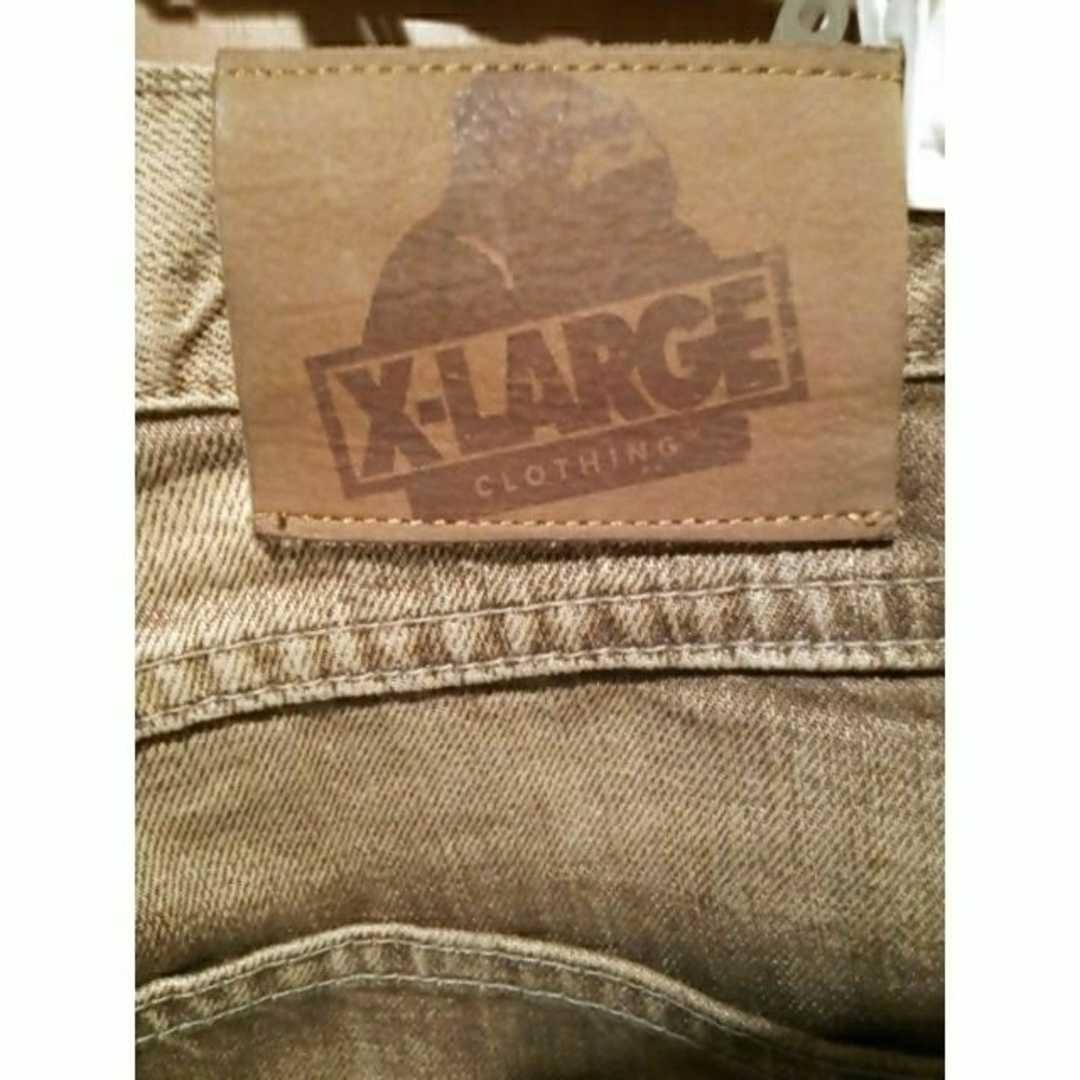 XLARGE(エクストララージ)のXーLARGE　アンティーク加工　ブラウンデニム メンズのパンツ(デニム/ジーンズ)の商品写真