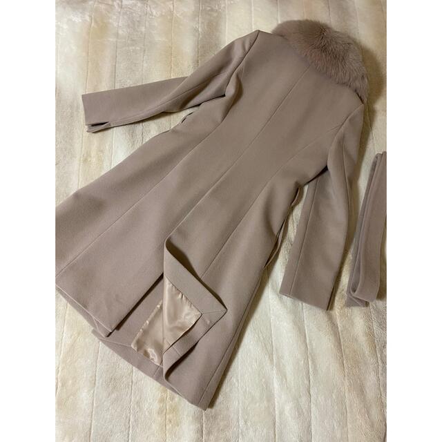 新品☆ナチュラルビューティー ☆カシミヤ混フォックス ウールコート