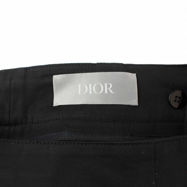 DIOR HOMME(ディオールオム)のディオールオム ストレッチカーゴパンツ ジップフライ ロゴパッチ 46 L 黒 メンズのパンツ(スラックス)の商品写真