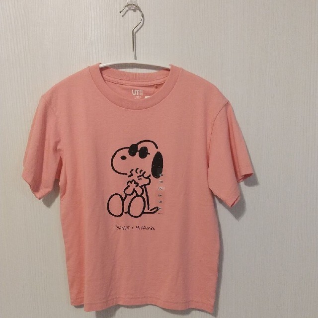 新作 新品 Tシャツ 130cm ピンク ユニクロ ピーナッツ×長場雄