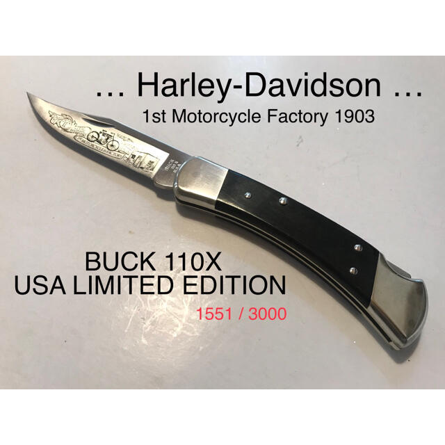Harley Davidson - ■ 希少 ・ 新品 ■ ハーレーダビッドソン × バック ナイフ 110