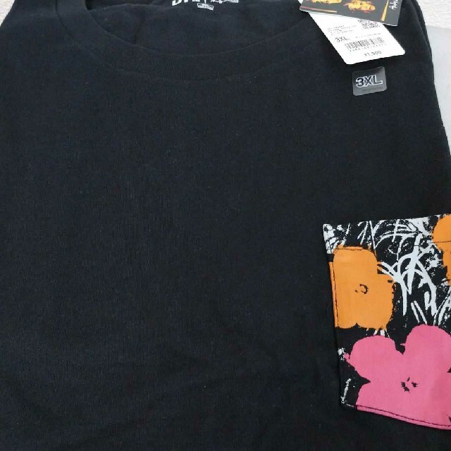 UNIQLO(ユニクロ)のユニクロ アンディ・ウォーホル バスキア ブラック　ポケット　ワンポイント3XL メンズのトップス(Tシャツ/カットソー(半袖/袖なし))の商品写真