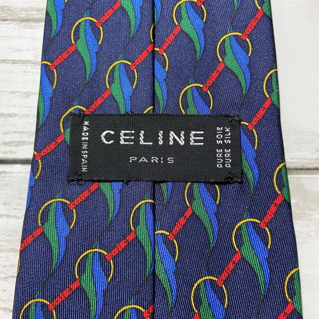 CELINE セリーヌ　パリ　ネクタイ　トリオンフ　シルク　マカダム